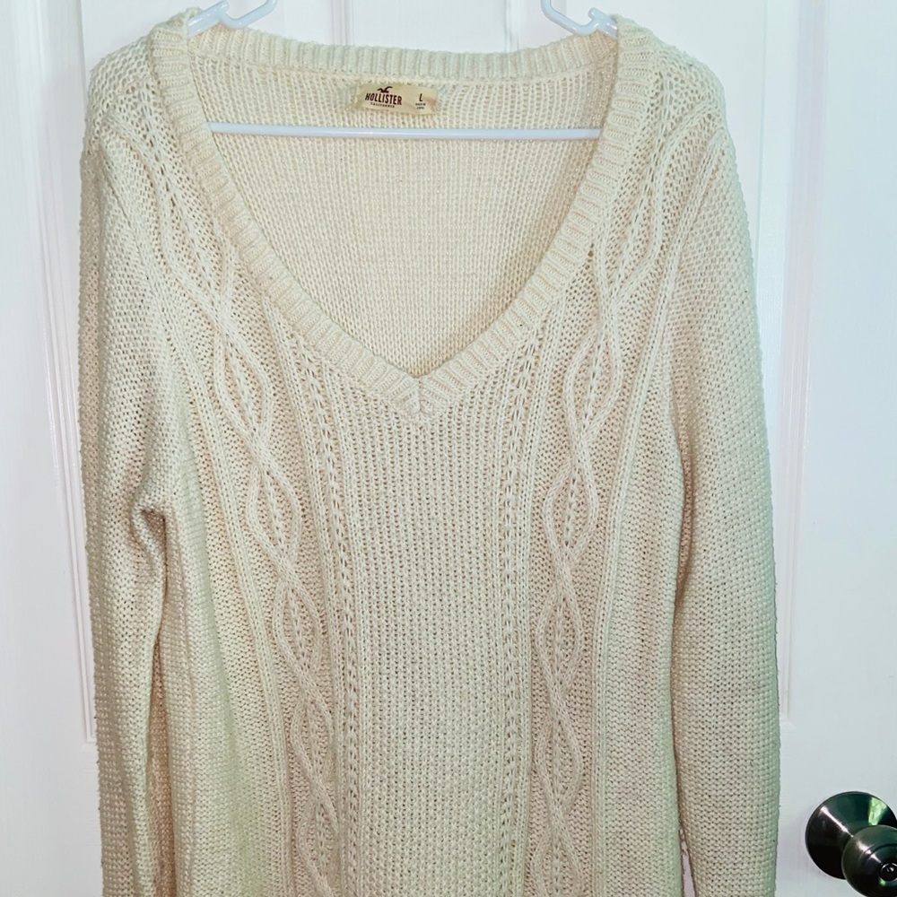 Hollister White Sweater